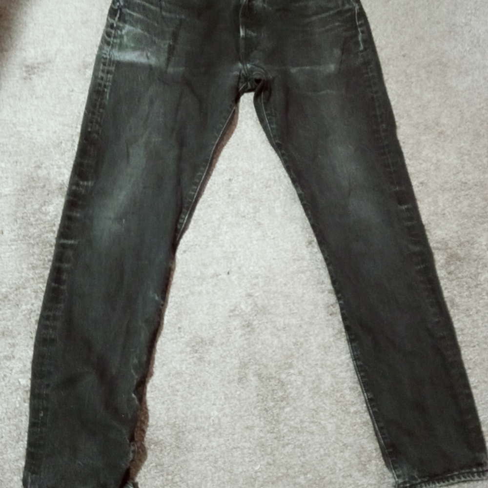 Black Levi's Button Fly  Jeans